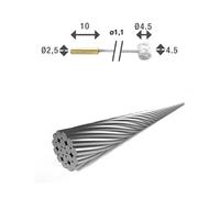 Cavo del deragliatore XLC Sh-x18 Shim/Compa/Sram Argenté