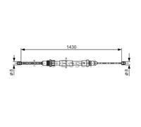 Cavo Del Freno A Mano BOSCH Compatibile Per Renault Clio I B/C57_ 5/357_