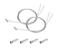 Cavo del Freno Bicicletta,4 Pezzi Cavo Freno Anteriore e Posteriore Bicicletta Acciaio Zincato Filo Reparizione Ricambio Cavi Argento Cavo Universale per Leva del Cambio per Bici da MTB e Bici Comune