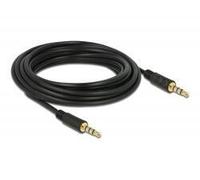 Cavo del jack Delock 3,5 mm Connettore a 4 pin per tappare 5 m nero NEW