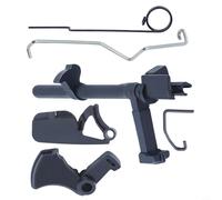 Cavo dell'acceleratore Choke Leva Interruttore albero molla Kit per 017 018 per motosega MS 170 180, set di ricambio in plastica e metallo con valvola a farfalla e blocco di sicurezza, 6 pezzi per