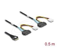 Cavo Delock 82296 Slim SAS SFF-8654 8i a 2 x U.2 SFF-8639 0,5 m