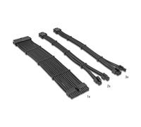 Cavo Delock 84541 Set 6 pezzi 30 cm nero con pettini
