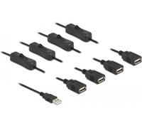 Cavo Delock USB Tipo A maschio a 4 x USB Tipo A femmina con interruttore da 1 m NEW