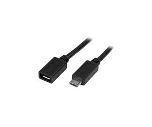 CAVO D'ESTENSIONE MICRO USB STARTECH.COM - PROLUNGHE USB MICRO B A MICRO B - PROLUNGATORE MICRO USB - M/F - 50 CM - NERO