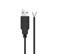 Cavo di alimentazione a 2 pin filo nudo 22AWG USB maschio cavo di ricarica USB cavo estremità aperta per riparazione ventilatore luce LED