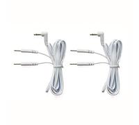 Cavo di alimentazione a due canali con spine da 2 mm, connettore jack da 3,5 mm, cavo elettrodo TENS, cavo di ricambio per dispositivi TENS (2)