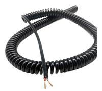 Cavo di alimentazione a molla, Cavo di alimentazione a spirale 2 conduttori 18AWG molla multi-core retrattile Bobina(Stretch 4 Meter 2 cores 0.75mm2)