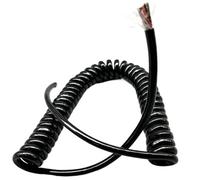 Cavo di alimentazione a spirale avvolto, 20 nuclei 0,15 mm2 Ruota elettronica Molla Cavo a spirale Filo da 6,5 mm Anello da 26-28 mm Elastico 1-10 m(Stretch 5 Meters)