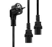 Cavo di alimentazione a Y da 3 m IEC320, nero NEW