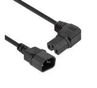 Cavo di alimentazione ACT da C14 maschio a C15 femmina (Angolato a destra), 2 m, cavo elettrico, nero - AK5357