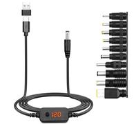 Cavo di alimentazione adattatore PD/USB a DC, tensione regolabile 5 V 9 V 12 V 15 V 20 V spina Typec a spina Dc5521 cavo caricatore universale con 10 DC convertitore per tablet router