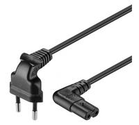 Cavo di alimentazione angolato Goobay IEC-320/C7 50 cm Nero