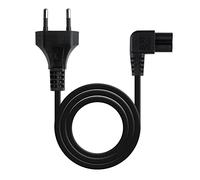 Cavo di alimentazione - Cavo a gomito CEE 7/16, 3,0 m, colore nero, ideale per collegare dispositivi elettrici, resistente e durevole. *