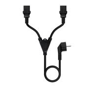 Cavo di alimentazione - Cavo CEE7/M a 2xC13/H, lunghezza 3 m, ideale per collegare dispositivi elettrici in ambienti diversi. *