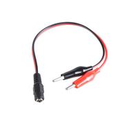 Cavo di alimentazione con connettore DC5.5x2.1mm e 2 morsetti a coccodrillo per router LED, ventola e altoparlante, 26 cm, supporta 1V, 36V e 2A.