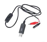 Cavo di alimentazione da 1 m con clip a USB maschio, con interruttore, 5 V/9 V/12 V, cavo di prolunga per pannelli solari per progetti fai da te, luci da giardino (tensione 12 V)