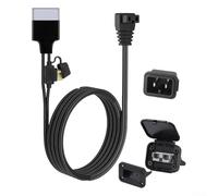 Cavo di alimentazione da 12 V CC con clip a coccodrillo per frigorifero e congelatore - Cavo resistente per batteria per camper e campeggio
