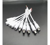 Cavo di alimentazione da 12 V CC con connettore maschio femmina da 5,5 x 2,1 mm per telecamera CCTV, cintura luminosa a LED, monitoraggio telecamera di sicurezza, 5 paia di cavi da 15 cm, colore