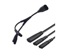 Cavo di Alimentazione da IEC320 C8 a Doppio IEC320 C7, Cavo di Alimentazione CA da 1 in 2 Uscite Y Maschio a Doppia Femmina, Cavo di Alimentazione CA da IEC320 C8 a 2 C7 da 30 Cm (0,98 Piedi) per Lamp