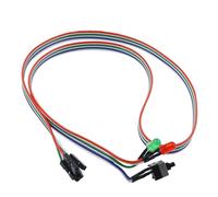 Cavo di alimentazione della scheda madre Doppio interruttore sottile con cavo di alimentazione luminoso On/Off/Reset On Off Reset Interruttore a pulsante originale (interruttore singolo)D