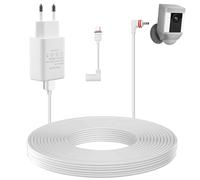 Cavo di alimentazione e adattatore da 7,6 m per Arlo Pro Pro2, cavo di ricarica per anello, spina di alimentazione resistente alle intemperie, compatibile con anello Spotlight Cam, cavo di prolunga e
