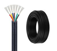 Cavo Di Alimentazione E Segnale UL2464 Da 2 A 8 Conduttori, Calibro 22, 25-100 Piedi, Con Nastro Isolante, Flessibile, In Rame Stagnato,for Dati USB, Audio, Cablaggio Di Tastiere(50ft,22AWG-6C)
