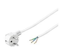 Cavo di alimentazione elettrica Goobay tipo F CEE7 ai terminali 3x1mm 3m bianco