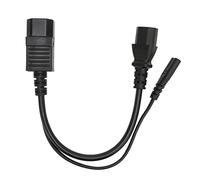 Cavo di Alimentazione Femmina IEC320 da C14 a C13+C7, Sdoppiatore a Y Adattatore Femmina da IEC320 C14 a C13+C7 32 Cm (100-250 V) (JD3229)