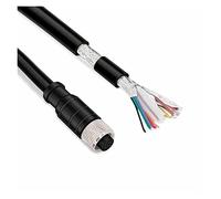 Cavo di alimentazione femmina M12 a 12 pin compatibile con cavo di attivazione del lettore di codice della fotocamera Cog-nex Cavo sensore schermato IP67 (Color : 10M)