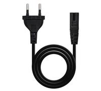 Cavo di alimentazione forma 8, CEE 7/16/M-C7/H, 1,5 m, per collegamento elettrico di dispositivi e apparecchiature elettroniche.
