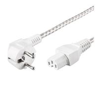 Cavo di alimentazione Goobay C15 tessile 2m Bianco