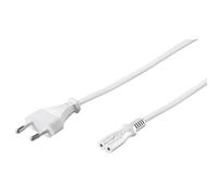 Goobay Cavo di alimentazione 96035 – spina Euro (CEE 7/16) a presa C7 – 1,5 m Bianco