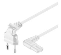 Cavo di alimentazione Goobay IEC-320/C7 Angolato 75 cm Bianco