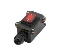 Cavo di alimentazione in linea con interruttore a bilanciere marino esterno 110 V-220 V 12 V-24 V On Off Scatola di giunzione IP65 impermeabile 20A Connettore ad alta corrente(Single red 12-24V,5 PCS)