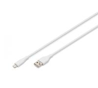 DIGITUS Lightning Silikon AnschlussCavo USB-A white Cavo AK-600108-005-W