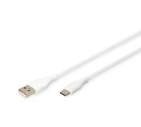 Digitus Cavo USB-A a USB-C USB 2.0 2 m – 480 Mbit/s 60W Power Delivery – Silicone Bianco
