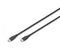 Digitus AK-300341-010-S Cavo USB-C USB 2.0 Spina USB-C® 1 m Nero (opaco) Eccell