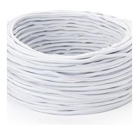 Cavo di alimentazione in tessuto extra sottile, 1 m, per lampadari, in plastica, sottile, 3 fili, 3 x 0,75 mm², con scaletta, accessorio per lampada (bianco)