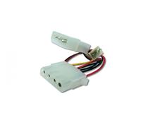 DIGITUS Cavo di alimentazione Molex interno - da Molex femmina a 4 pin a Molex maschio e connettore ventola a 3 pin - 0,3 m - adatto per ventole, dischi rigidi o unità ottiche