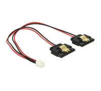 Cavo di alimentazione interno DeLOCK 0,2 m Molex 2-pin a 2x SATA 15-pin