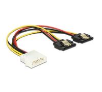 Cavo di alimentazione interno DeLOCK 0,2 m Molex a 2x SATA