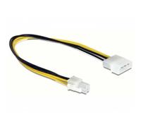 Cavo di alimentazione interno DeLOCK 0,3 m P4/Molex 4-pin Nero/Giallo