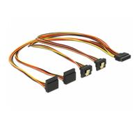 Cavo di alimentazione interno DeLOCK 0,5 m 4x SATA a 1x SATA