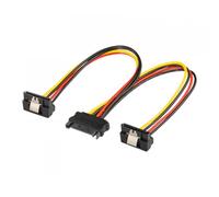 Cavo di alimentazione interno Goobay da 1x SATA maschio a 2x SATA femmina angolato da 20 cm multicolore