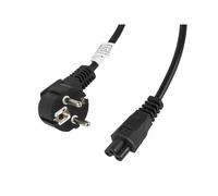 lanberg ca-11cc c5ca 003 BK CEE 7/7 Spina schuko su IEC 320 C5 Jack Cavo Alimentazione Laptop VDE, 3 m Nero