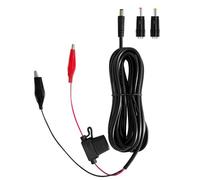 Cavo di Alimentazione Lonnky 3 m per Telecamera da Caccia, Adattatore DC 5.5 x 2.1 mm per HAZA, WOLFANG, GardePro, KJK, iZEEKER, Compatibile con Batterie e Pannelli Solari, Fusibile 5 A e 2 Adattatori