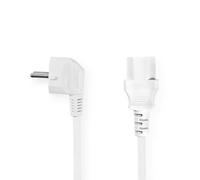 Cavo di alimentazione NEDIS CEGL10000WT30 3m IEC 320 Schuko bianco angolato
