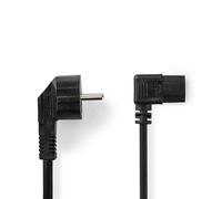 Cavo di alimentazione NEDIS CEGL10020BK50 2m Nero CEE7/7 a C13 Angolato