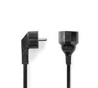 Cavo di alimentazione Nedis CEGL10230BK20 2 m spina tipo F angolata nera